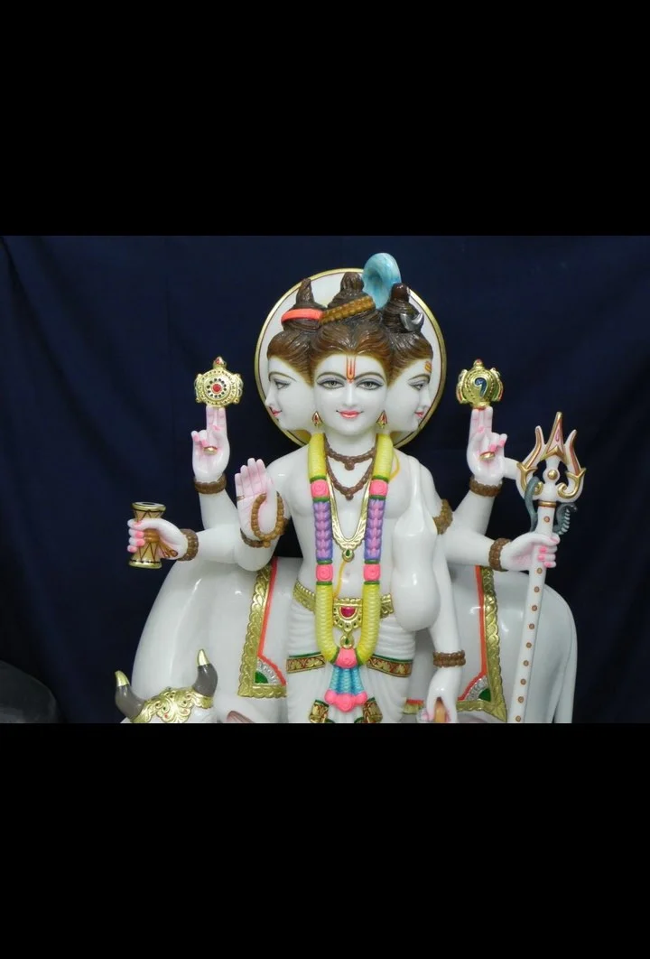 Premium Marble Dattatreya Bhagwan Statue