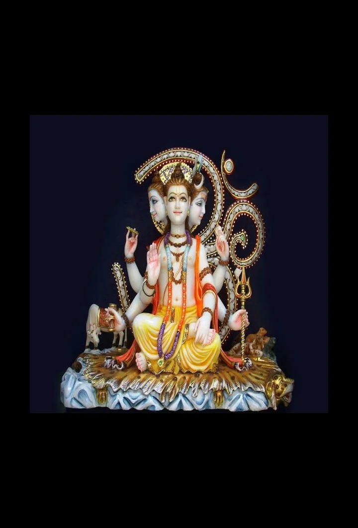 Designer Marble Dattatreya Bhagwan Statue